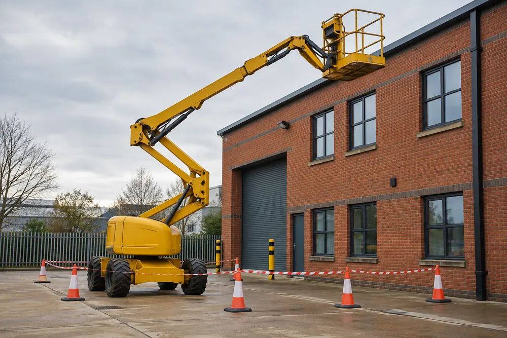 Cherry Picker in a UK commercial setting